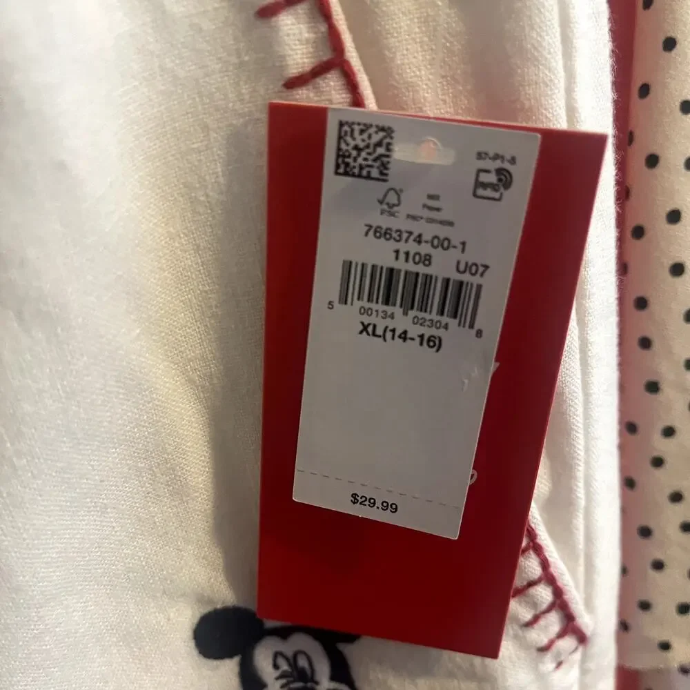 NWT Old Navy x Disney Mickey Mouse Linen-Blend Jogger Shorts Cruise Sz XL(14-16)